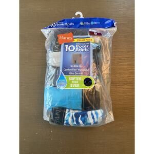Hanes Boys Tagless 10 Boxer Briefs Super Soft size Small 6-7